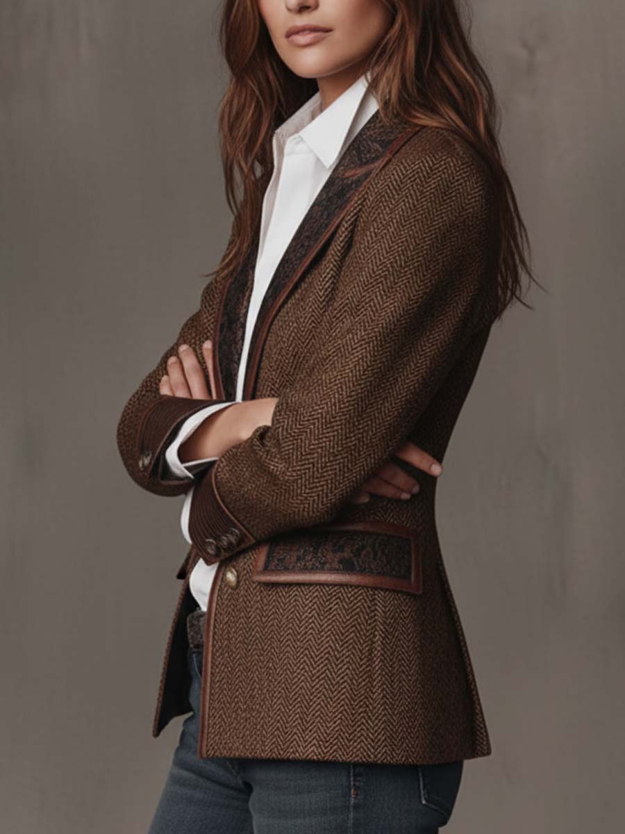 Isabel | Blazer Espiga con Paneles