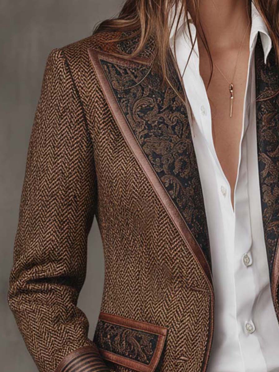 Isabel | Blazer Espiga con Paneles