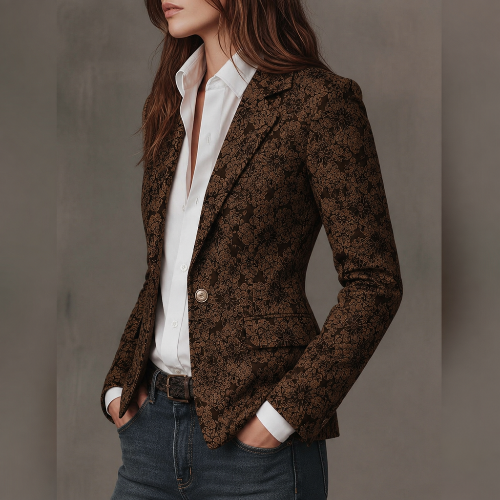 Cristina | Blazer Entallado Jacquard Cachemir