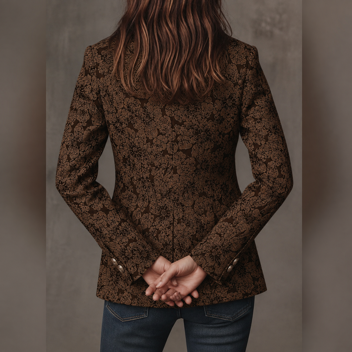 Cristina | Blazer Entallado Jacquard Cachemir
