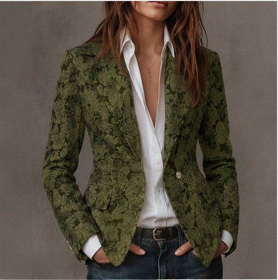 Cristina | Blazer Entallado Jacquard Cachemir