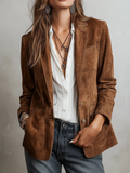 Ana | Blazer Vintage Marrón Clásico