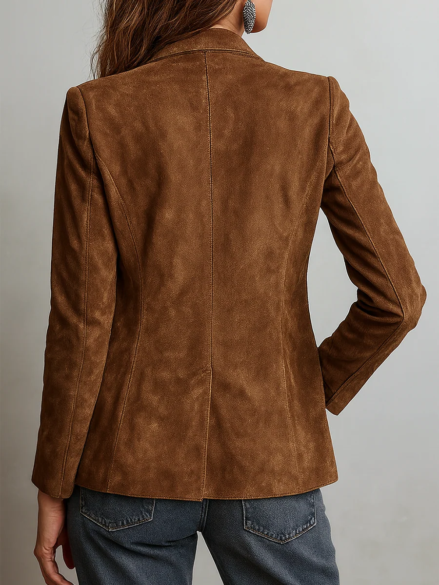 Ana | Blazer Vintage Marrón Clásico