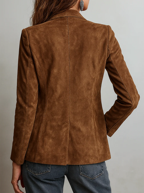 Ana | Blazer Vintage Marrón Clásico