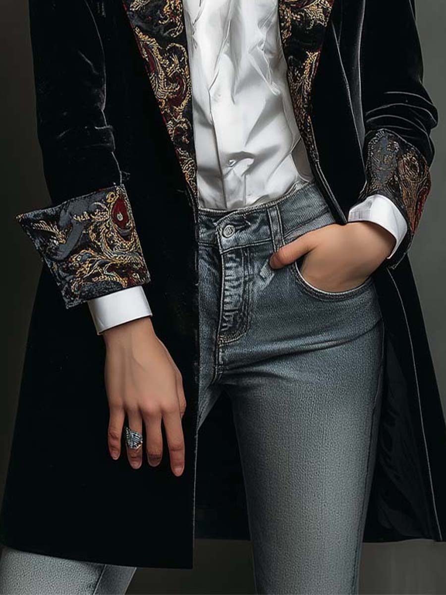 Lucía | Blazer Entallado Barroco Negro